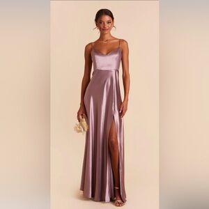 Birdy Grey Jay Dress shiny satin Dark Mauve size S